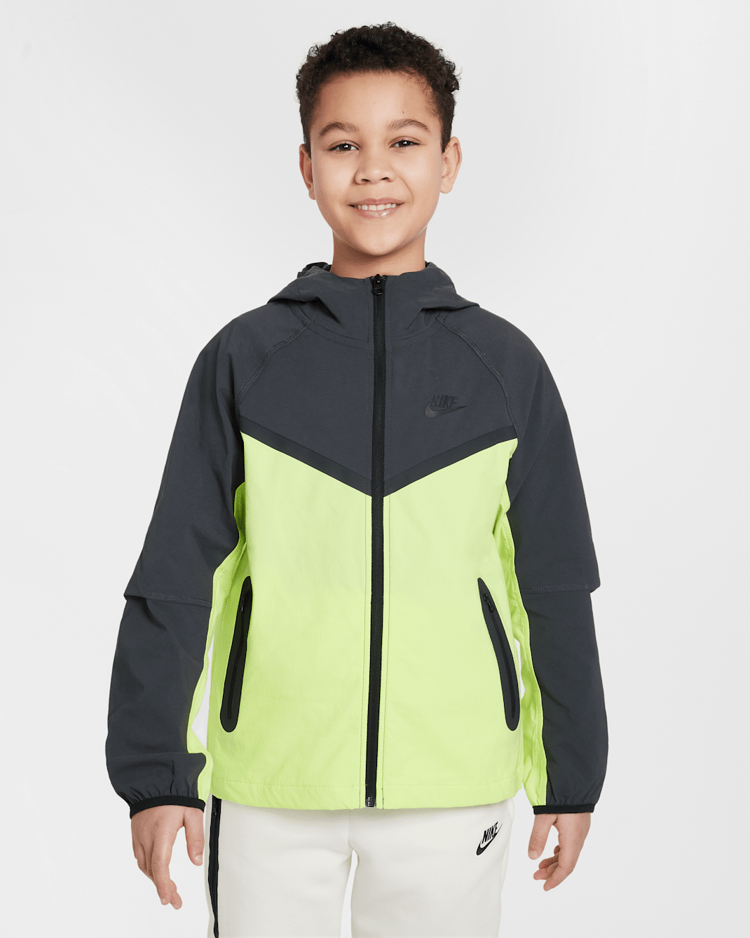 Nike Tech Big Kids' (Boys') Woven Jacket - Light Lemon Twist/Anthracite/Black