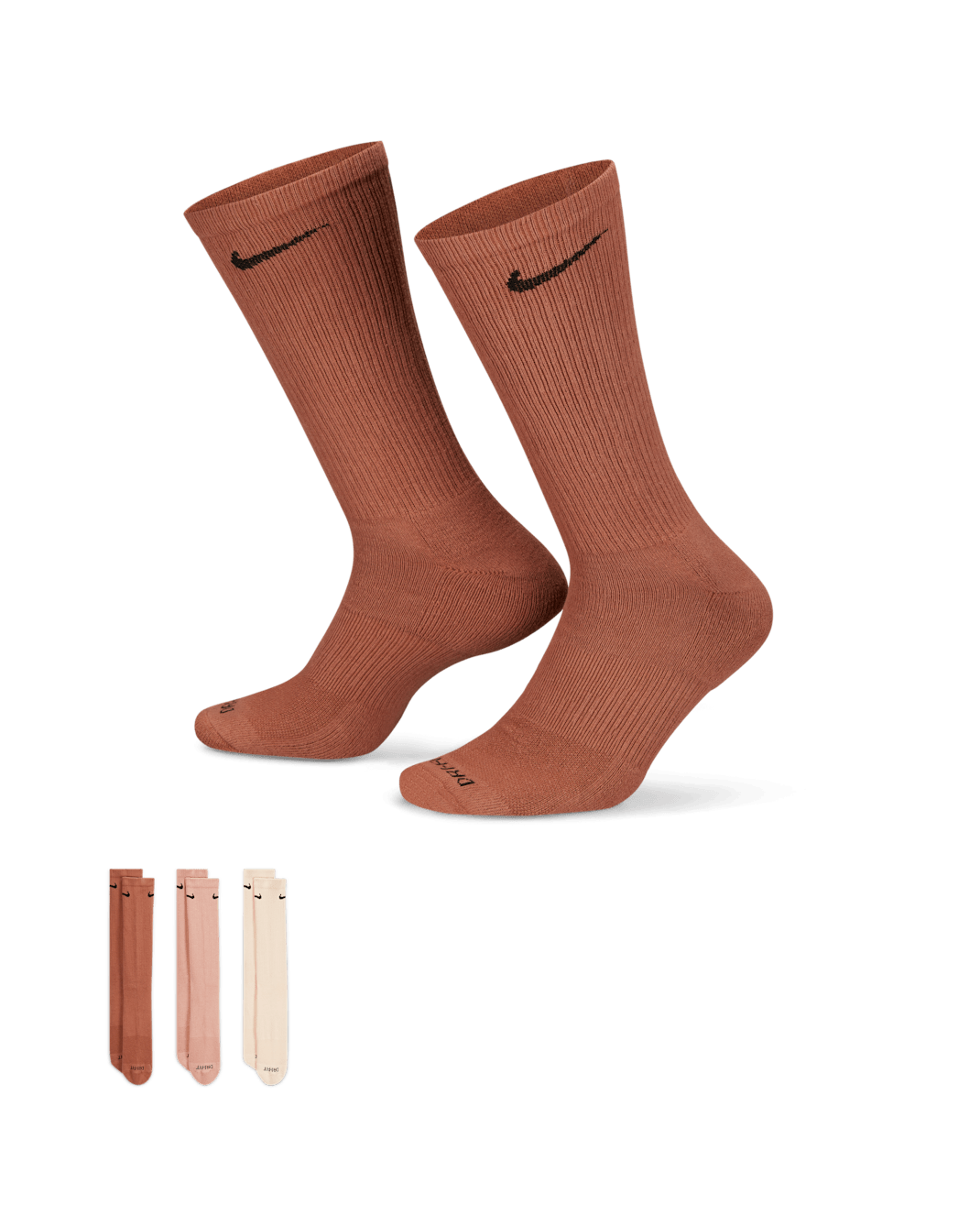 ถุงเท้าเทรนนิ่งข้อยาว Nike Everyday Plus Cushioned (3 คู่) - หลายสี