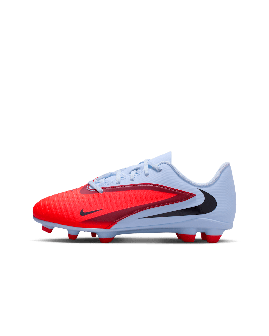 Nike Jr. Phantom 6 低筒 Club 大童多種場地足球釘鞋 - Royal Tint/黑色/Bright Crimson