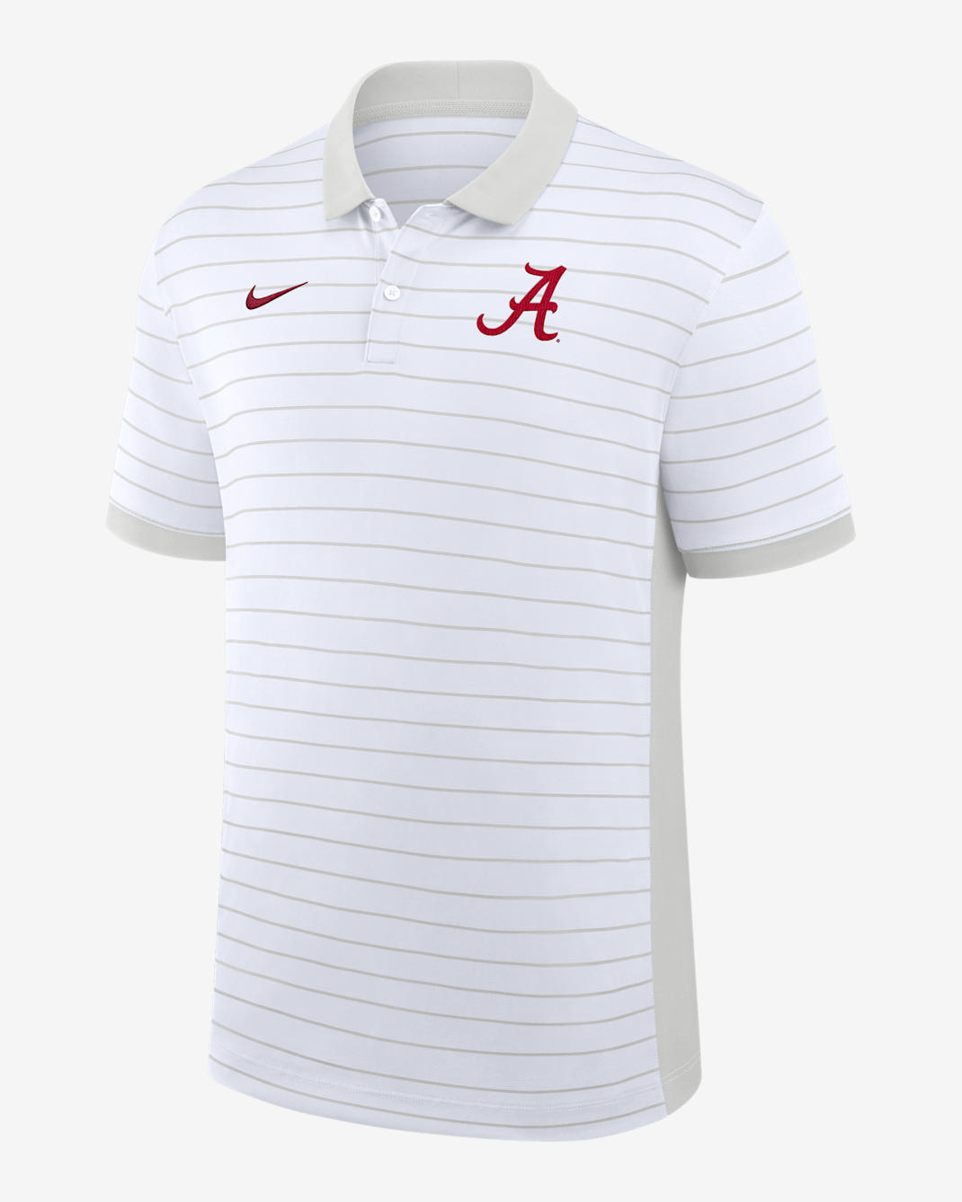 Alabama Sideline Victory Stripe Men's Nike Dri-FIT College Polo - White