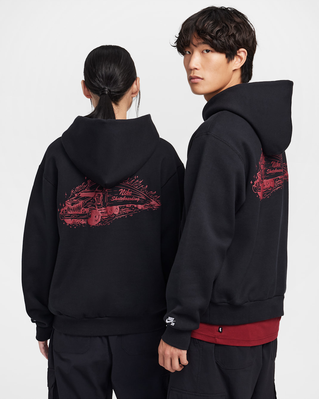 나이키 SB 스케이트보딩 플리스 후디 - 블랙