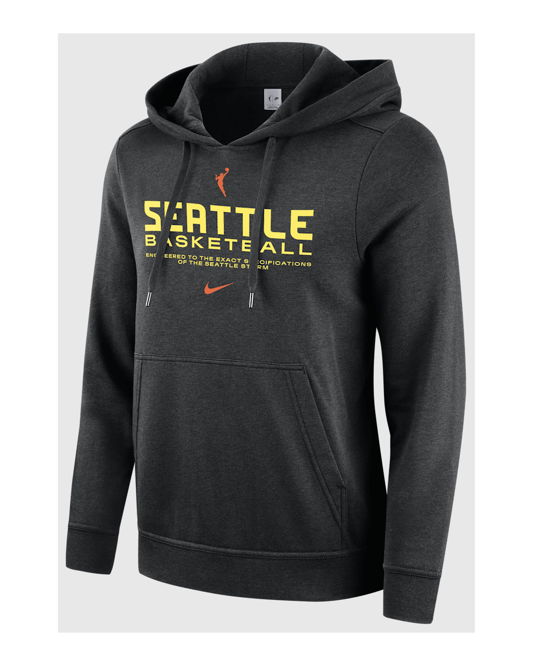 Sudadera con gorro sin cierre Nike de la WNBA para mujer Seattle Storm Club - Negro