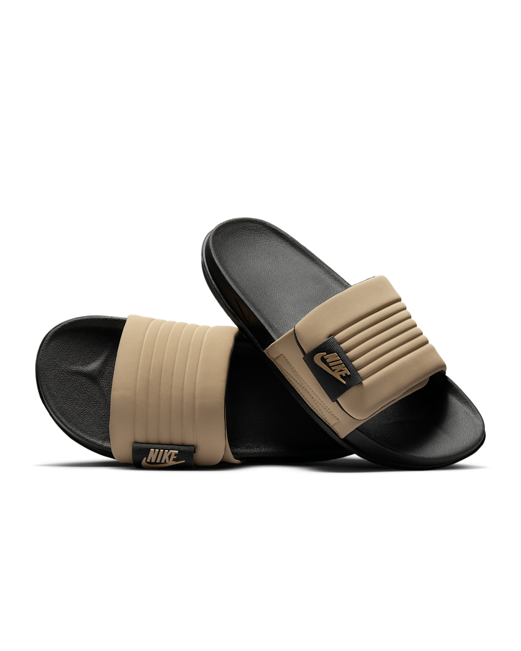 รองเท้าแตะผู้ชาย Nike Offcourt Adjust - ดำ/ดำ/Khaki