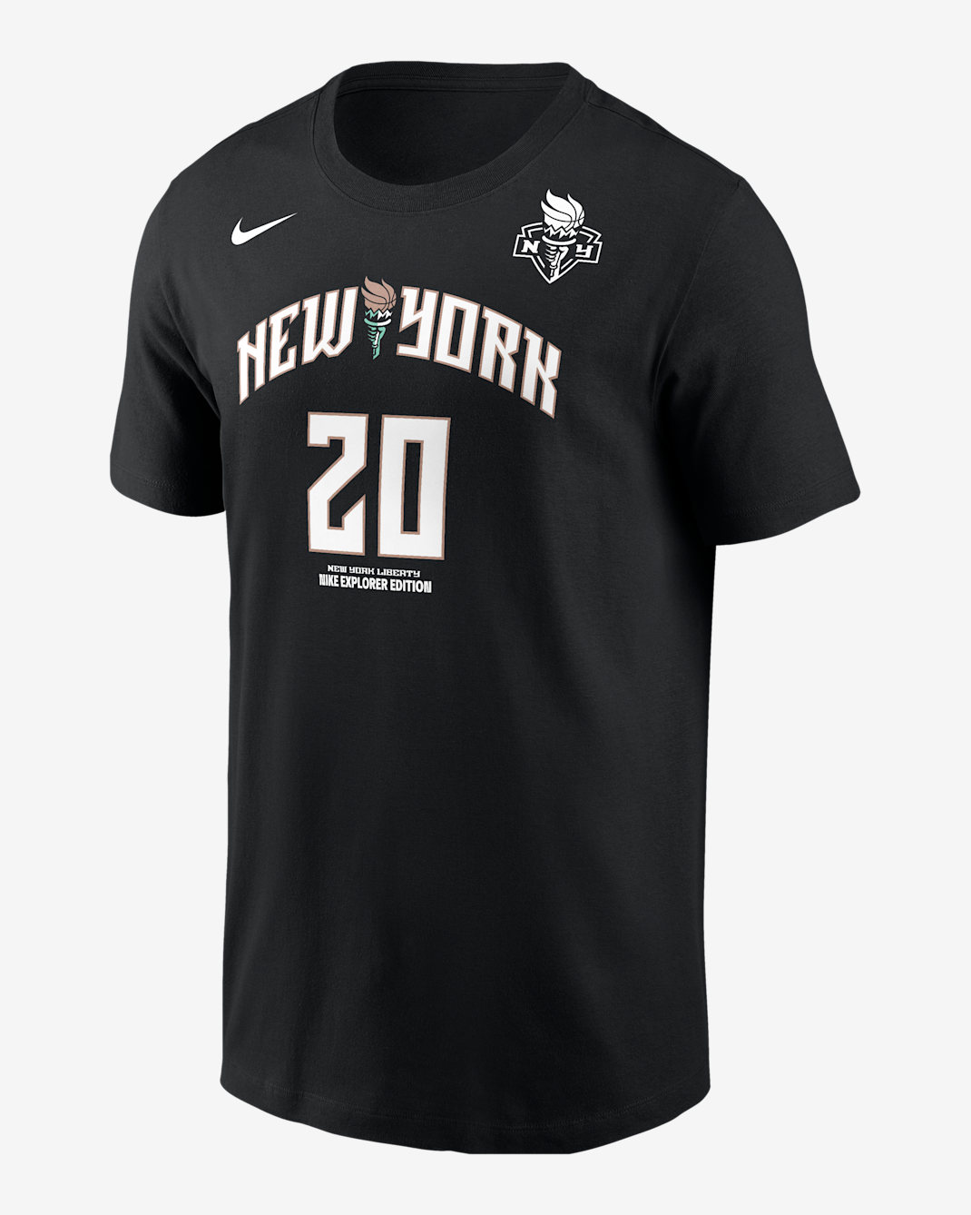 Playera Nike de la WNBA para hombre Sabrina Ionescu New York Liberty - Negro