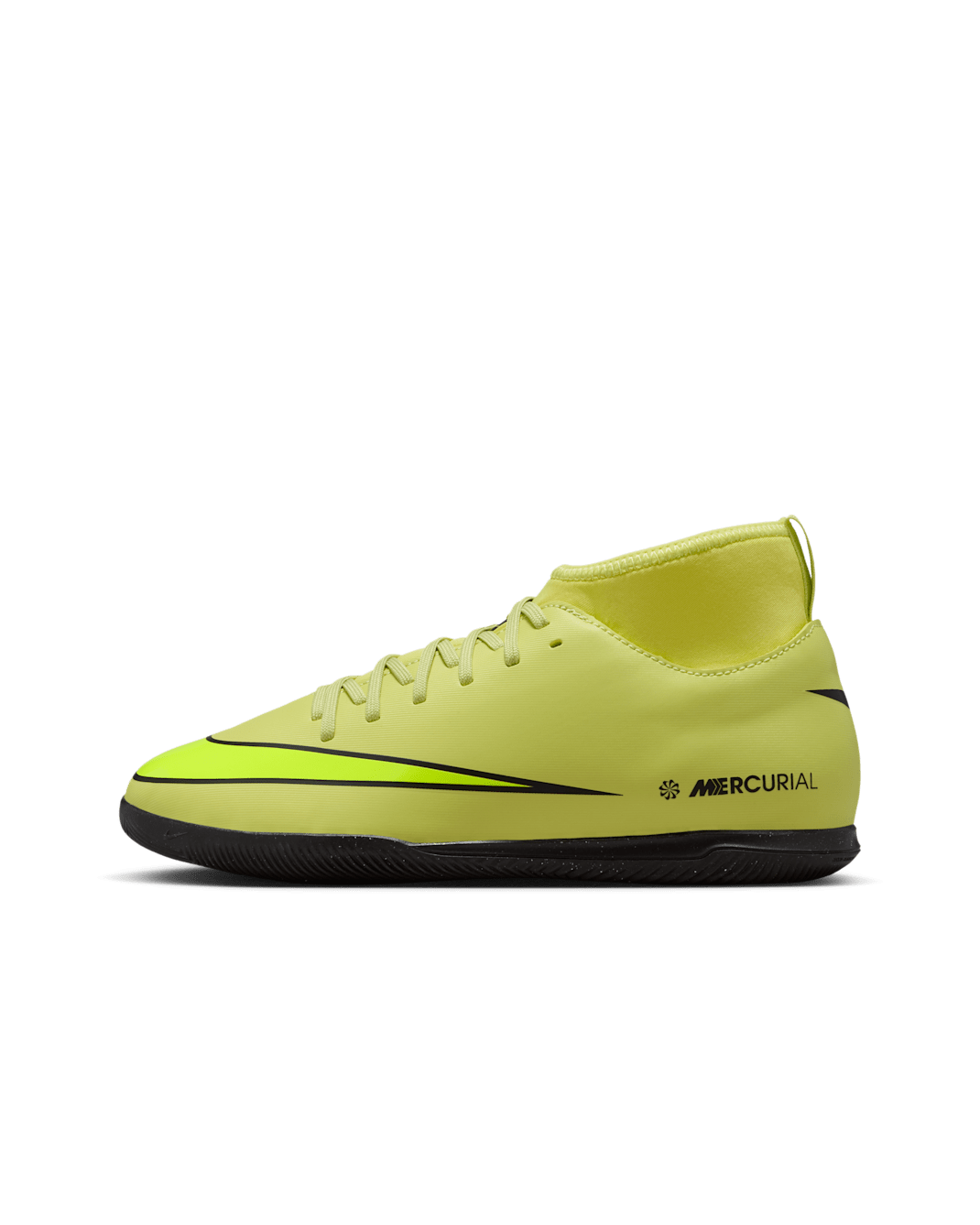 Nike Jr. Mercurial Superfly 10 Club Younger/Older Kids' IC High-Top Football Shoes - Limelight/Hyper Crimson/Volt