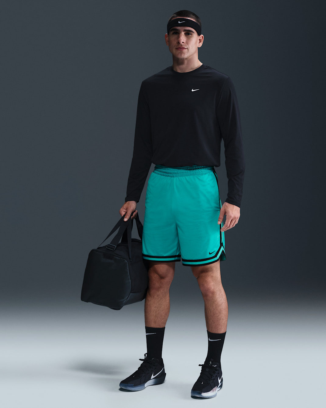 Shorts de básquetbol de 20 cm Dri-FIT para hombre Nike DNA - Cactus empolvado/Negro/Negro