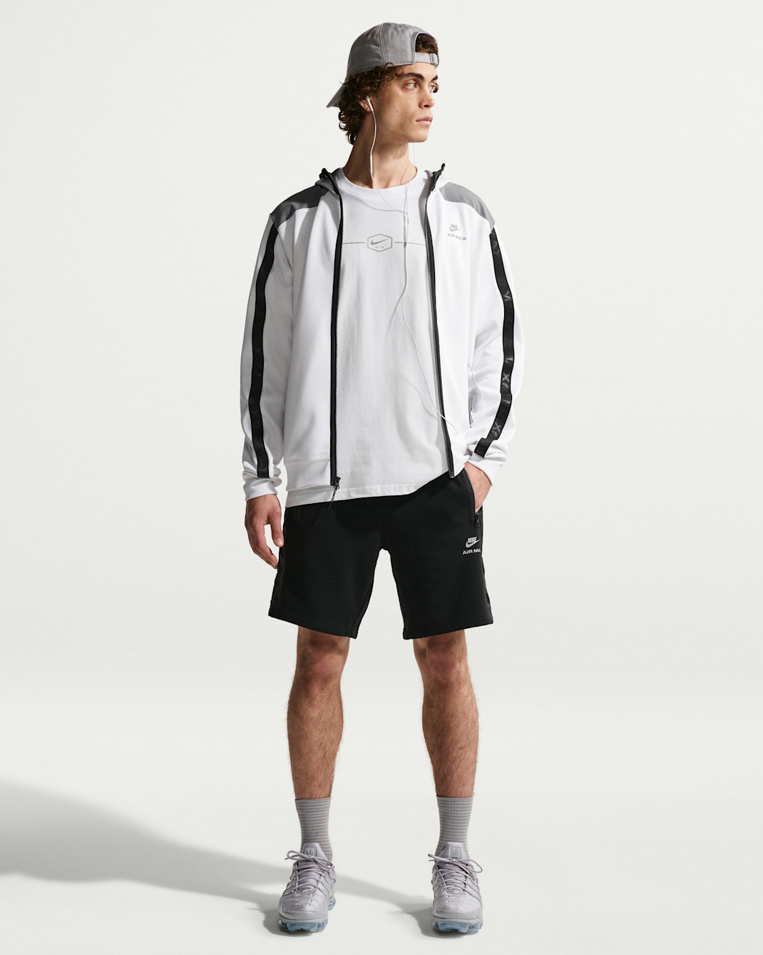 Shorts Nike Sportswear Air Max in fleece – Uomo - Nero/Nero/Bianco