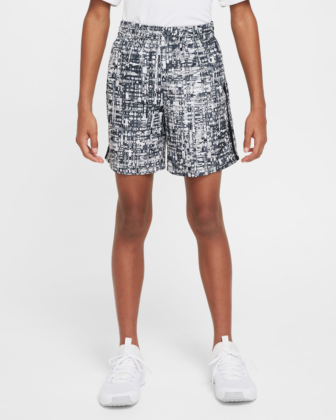 Nike Multi Big Kids' (Boys') Dri-FIT Woven Shorts - Smoke Grey/Black/Black