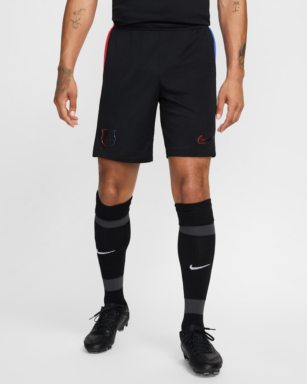 F.C. Barcelona 2024/25 Stadium Away Men's Nike Dri-FIT Football Replica Shorts - Black/University Red/Hyper Royal/Black