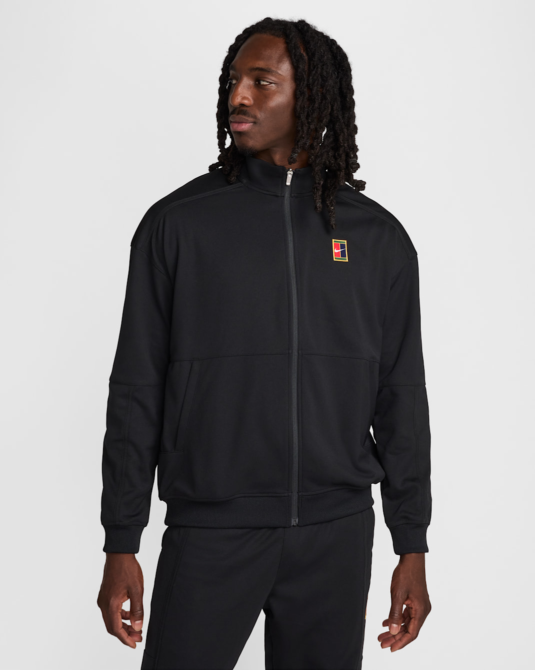 Chamarra de tenis para hombre NikeCourt Heritage - Negro/Negro