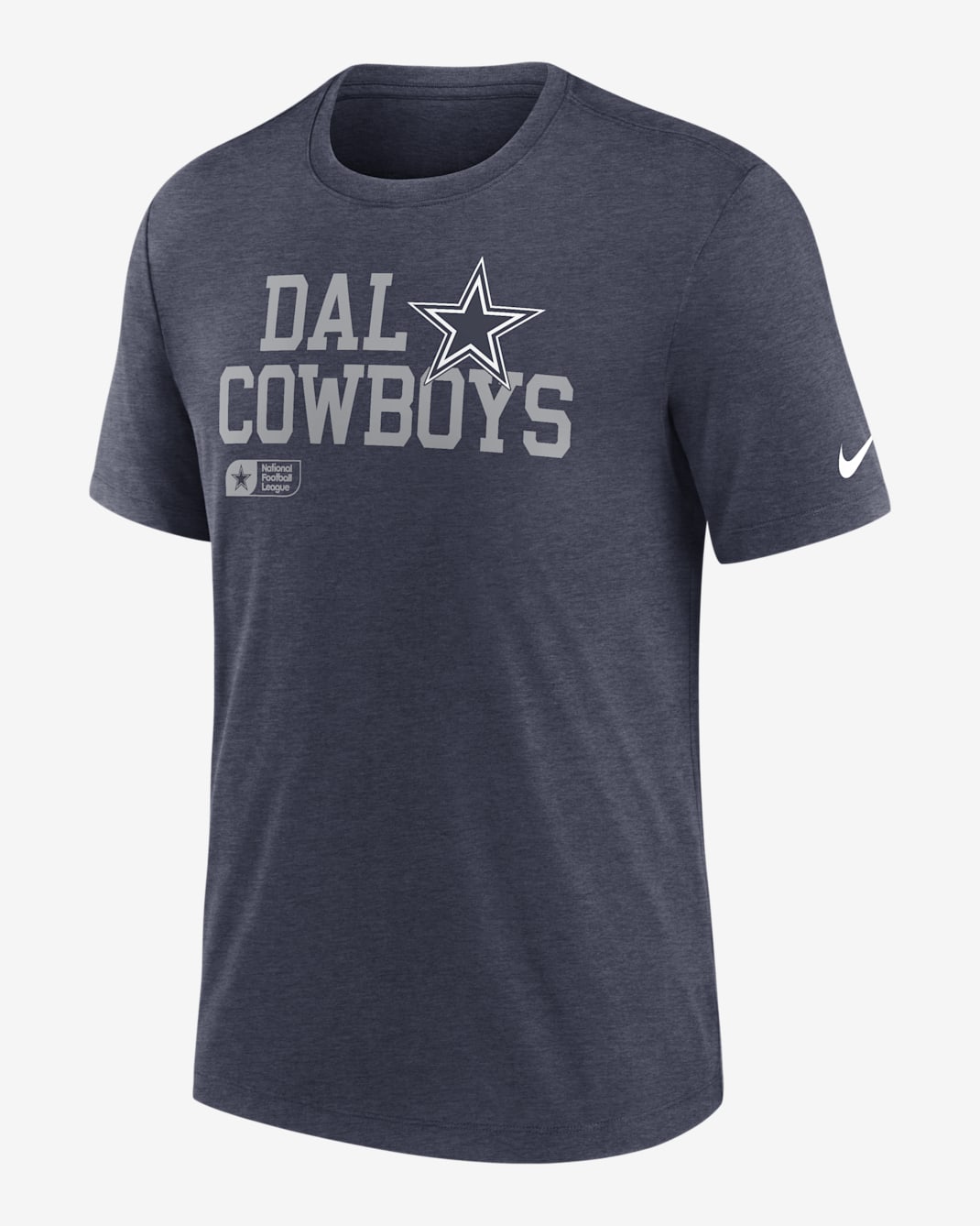 Dallas Cowboys Lockup Men's Nike NFL T-Shirt - Navy Heather