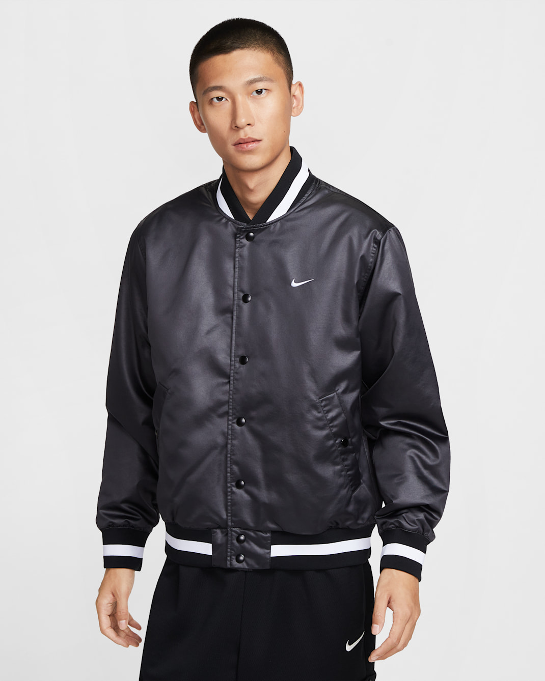 ナイキ DNA メンズ Therma-FIT 撥水 バスケットボールジャケット - ブラック/ブラック/ホワイト