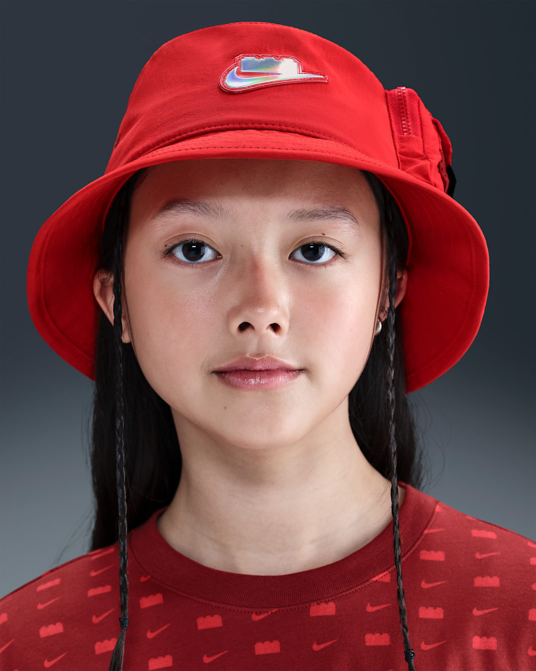 Nike x LEGO® Collection Big Kids' Apex Bucket Hat - Rush Red/Dark Cayenne