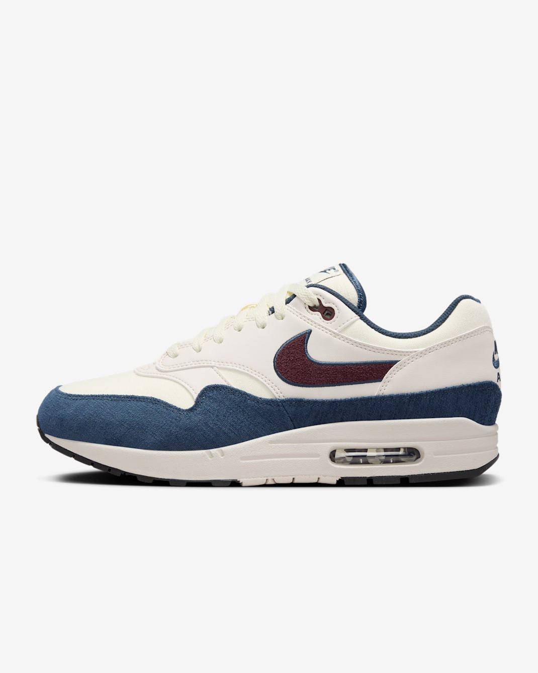 Nike Air Max 1 Men's Shoes - Coconut Milk/Armory Navy/Light Orewood Brown/Burgundy Crush