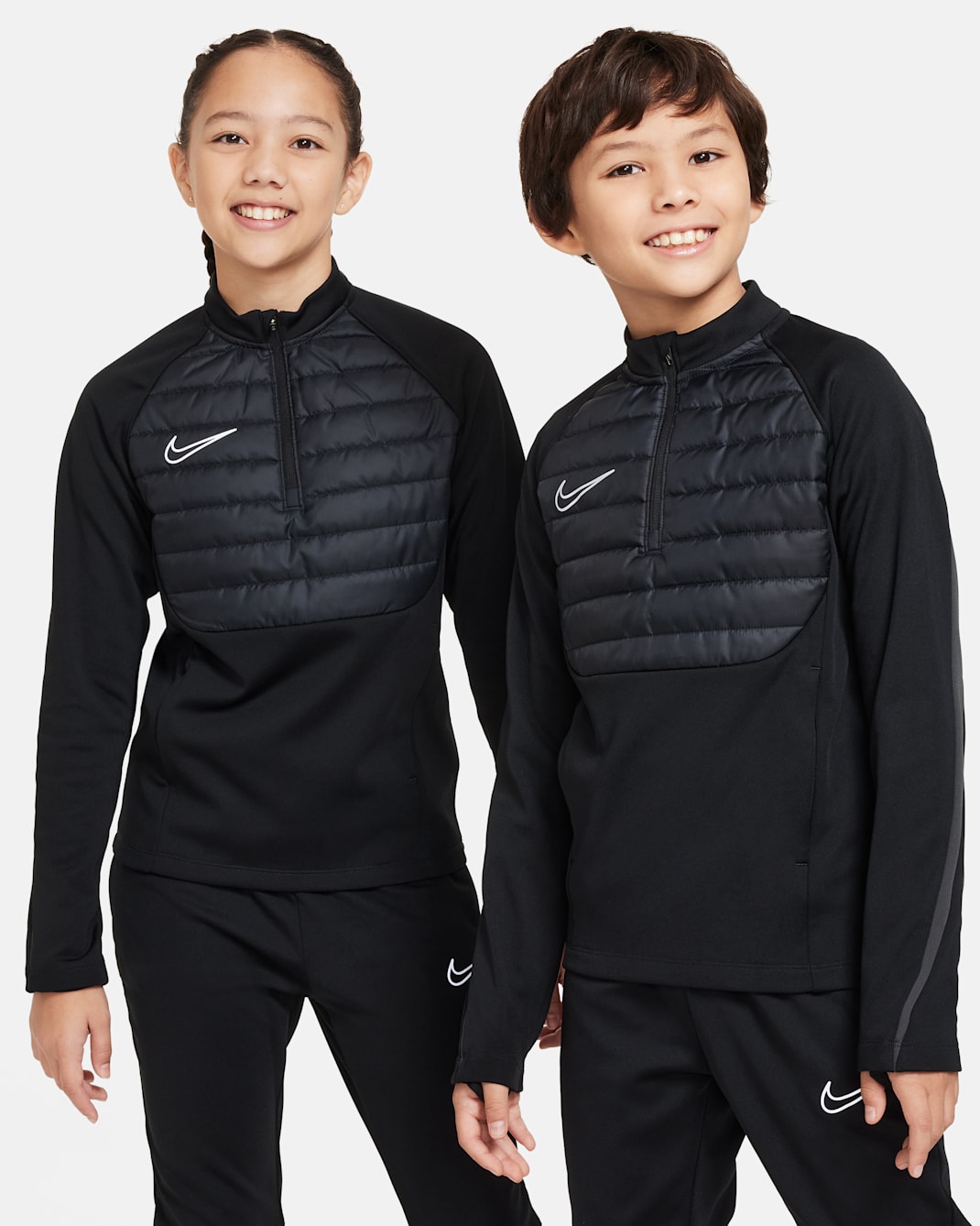Nike Therma-FIT Academy Older Kids' Football Drill Top - Black/Anthracite