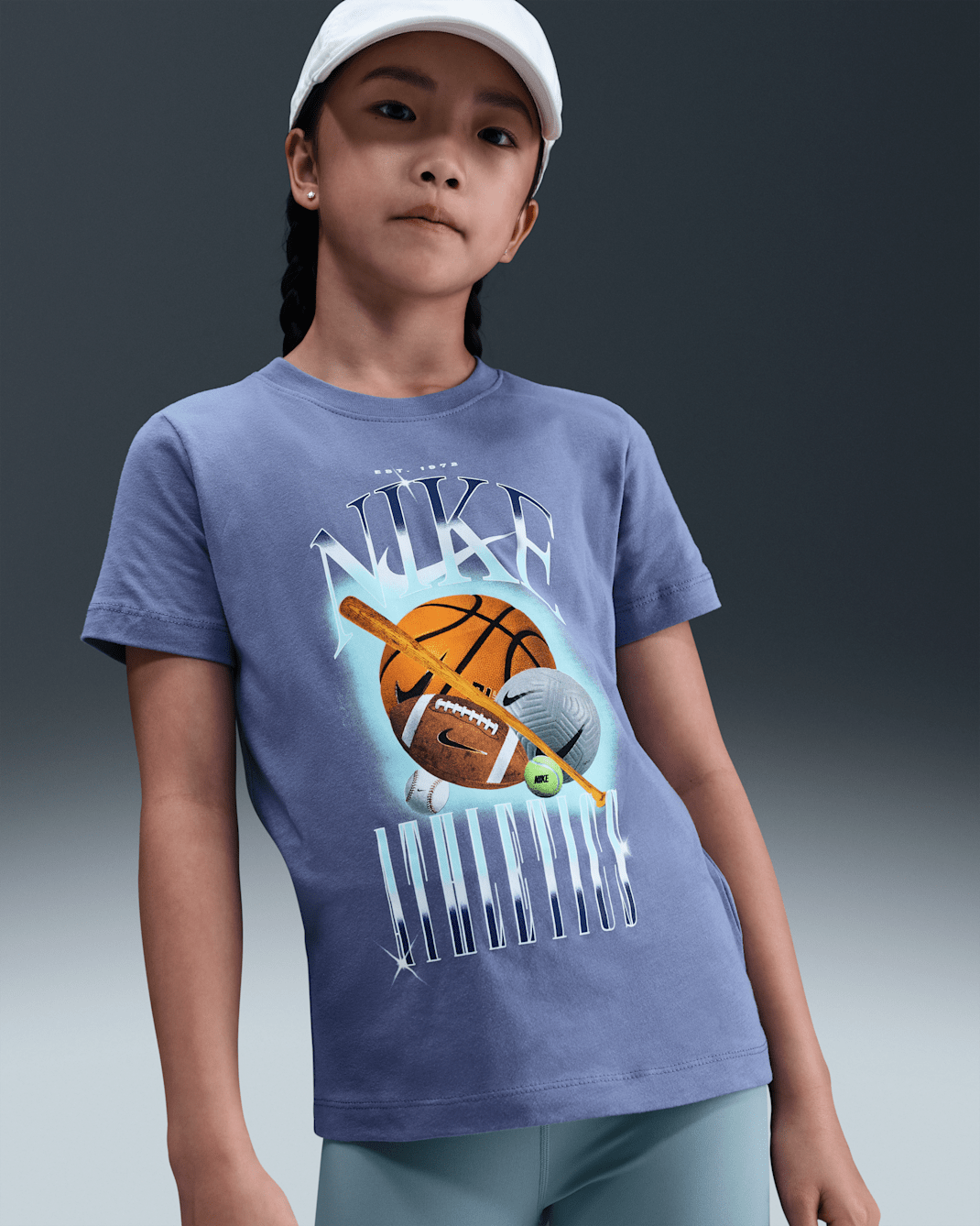 Playera para niños talla grande Nike Sportswear - Índigo mundial