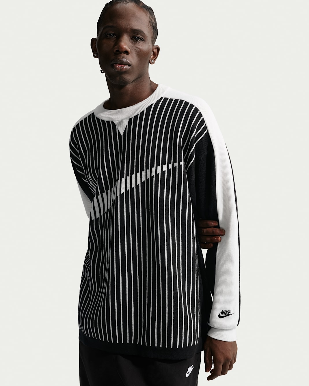Nike Sportswear Club Men's Jersey Sweater - Black/Sail
