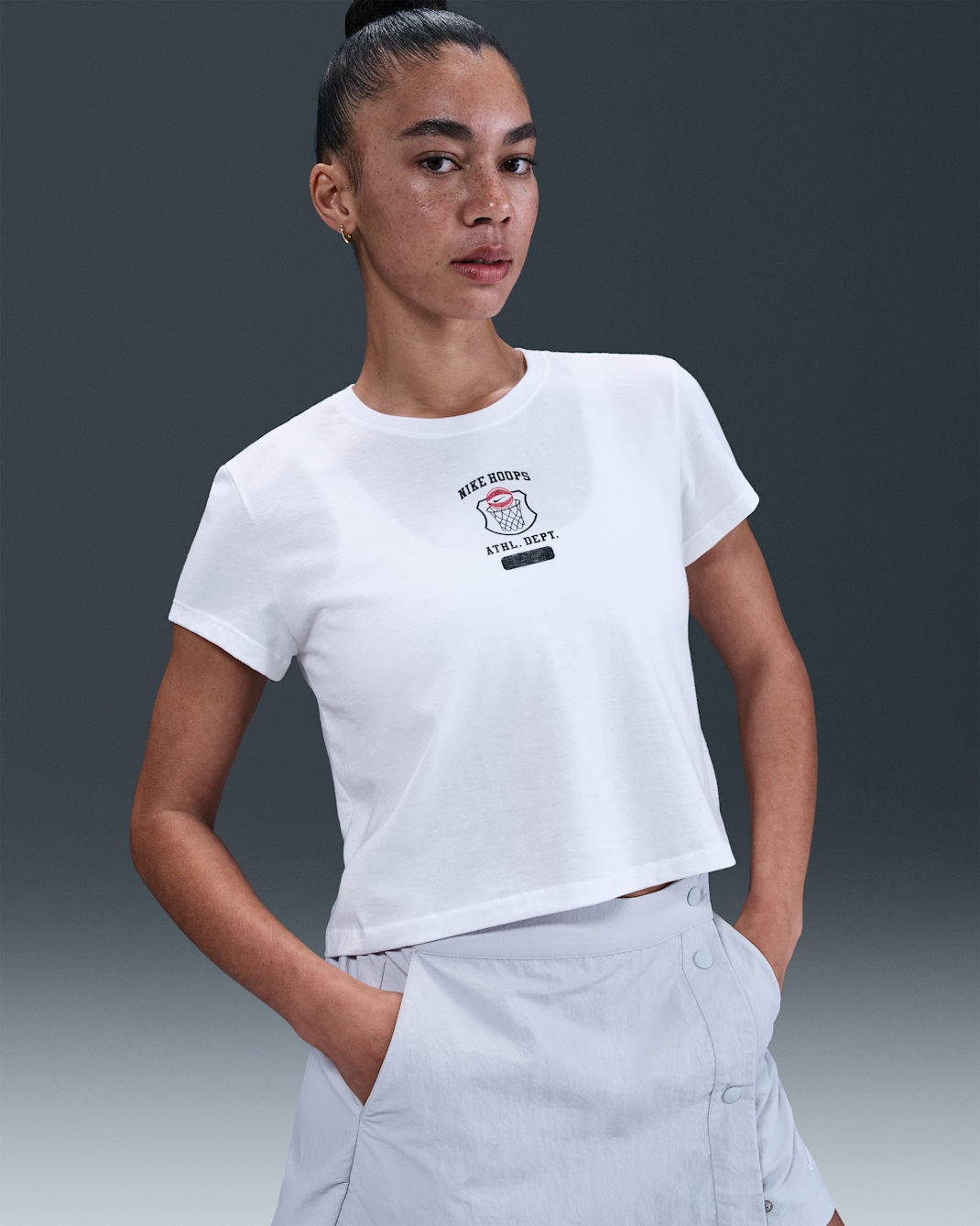 Nike Club Women's Cropped T-Shirt - White