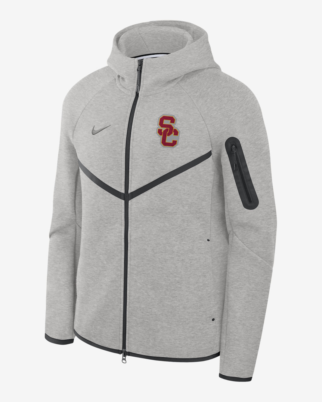 USC Tech Fleece Windrunner Men's Nike College Full-Zip Hooded Jacket - Grey