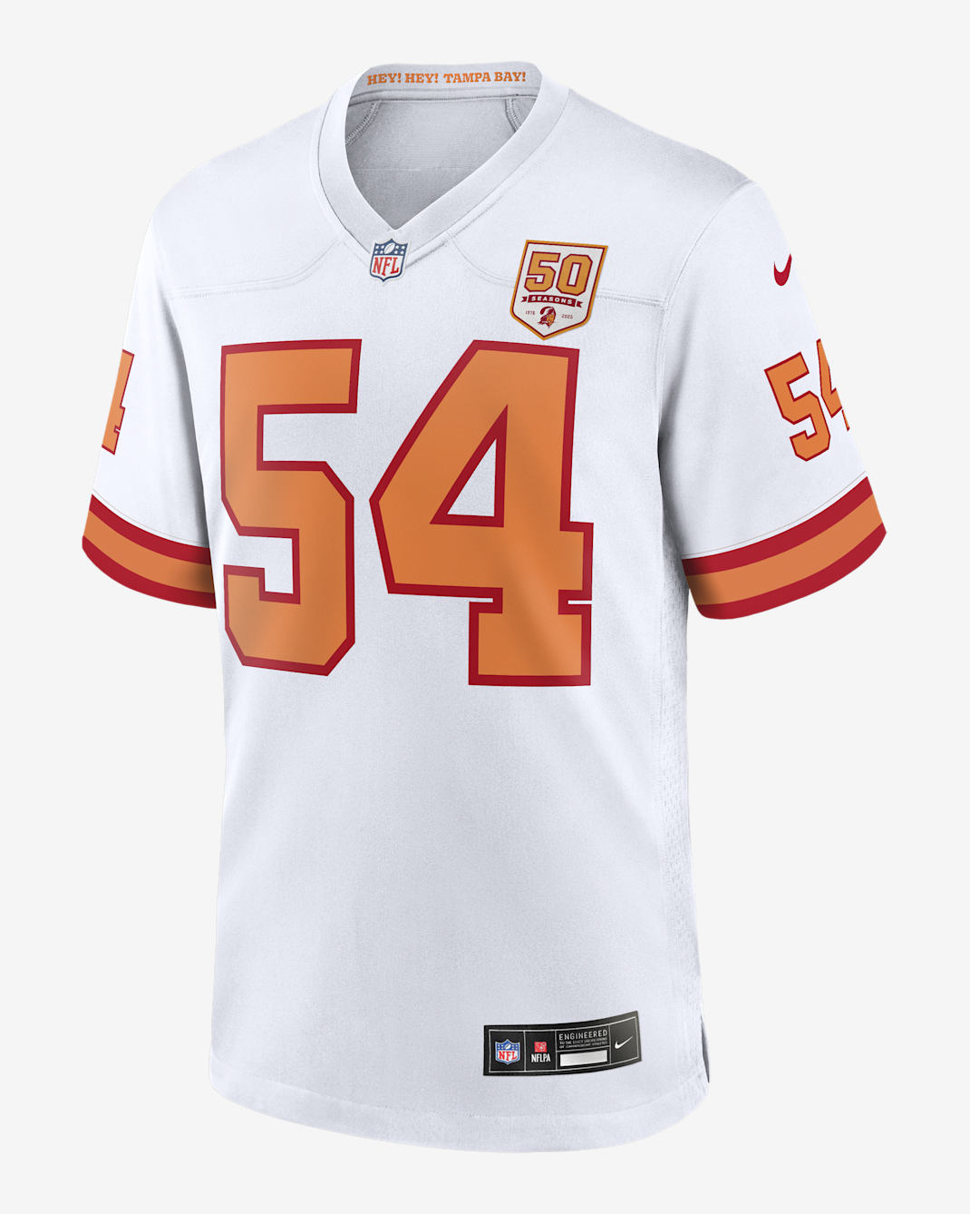 Jersey de juego Nike de la NFL para hombre de Lavonte David de los Tampa Bay Buccaneers de la 50.ª temporada - Blanco