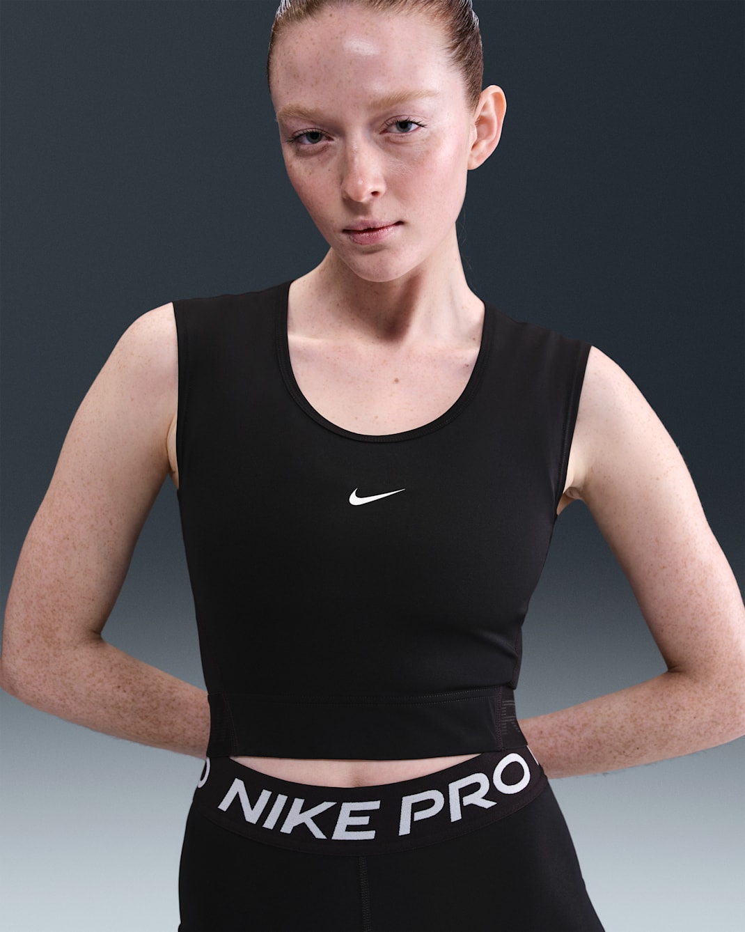 Nike Pro Women's Dri-FIT Tank Top - Black/White