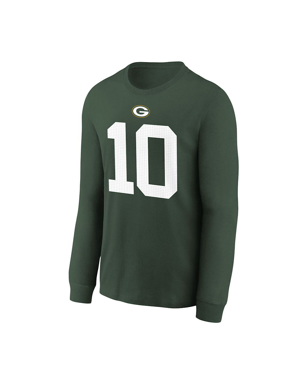 Playera de manga larga de la NFL para niños talla grande de Jordan Love de los Green Bay Packers - Verde