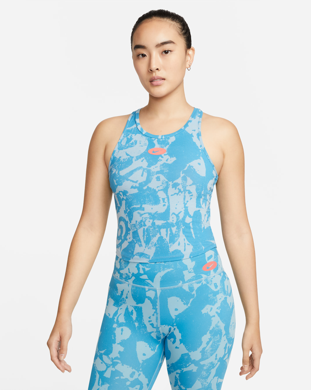 Nike Dri-FIT One Luxe Icon Clash Women's Training Tank - Laser Blue/Worn Blue/Madder Root