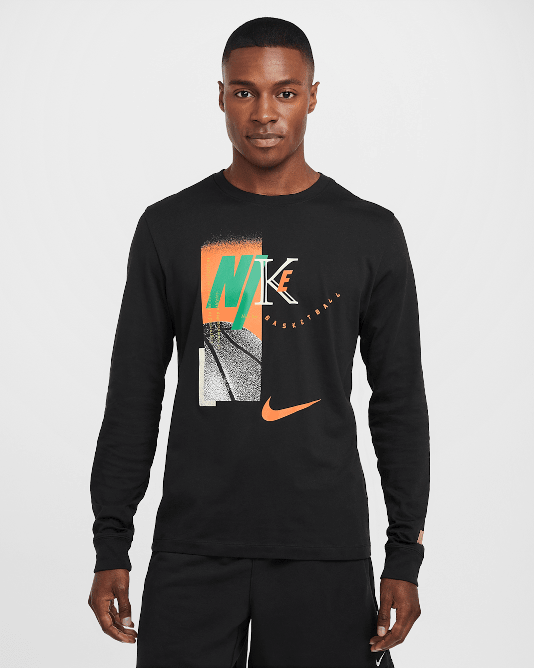 Nike Men's Long-Sleeve Basketball T-Shirt - Black
