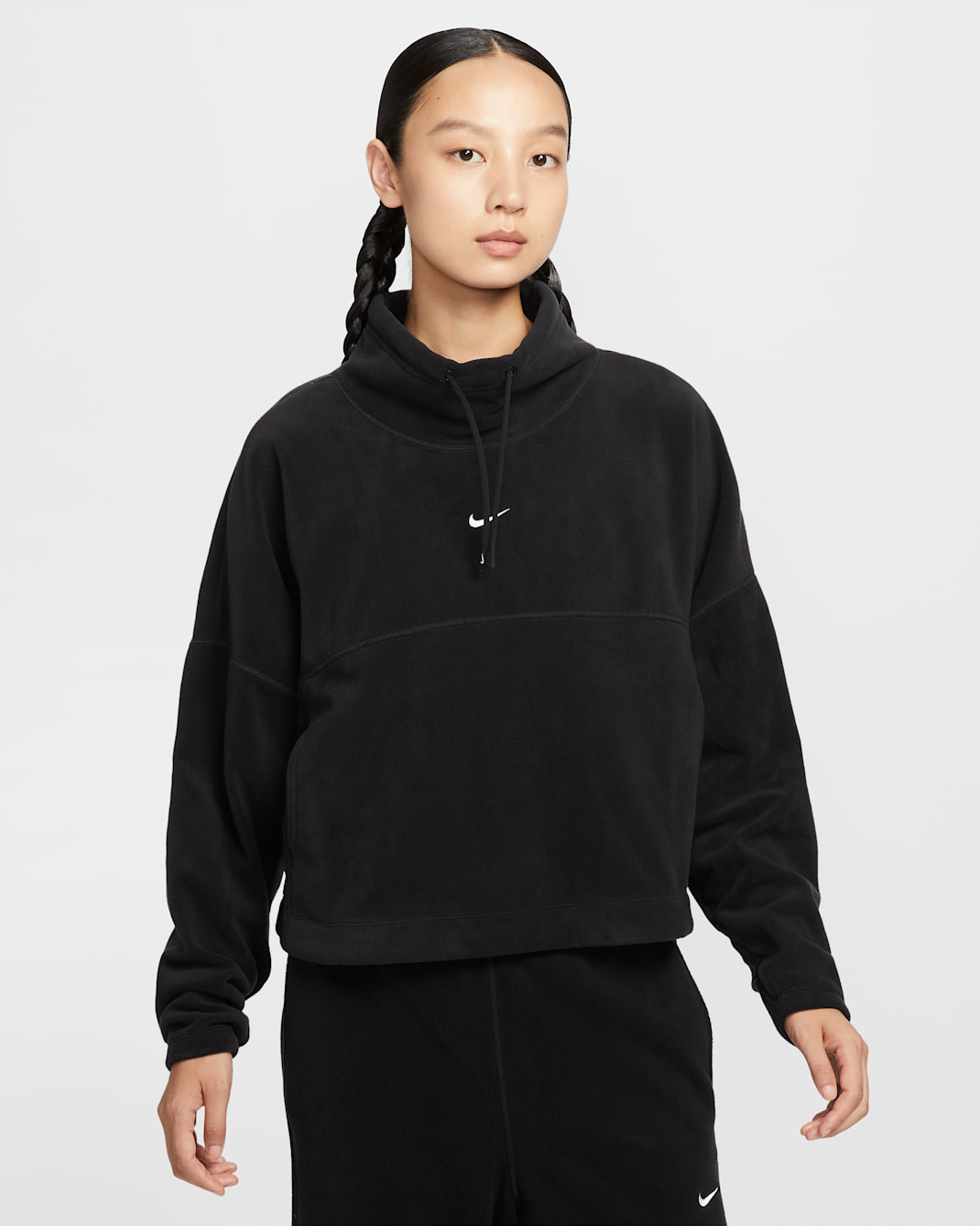 나이키 원 여성 써마 핏 탑 - 블랙/화이트