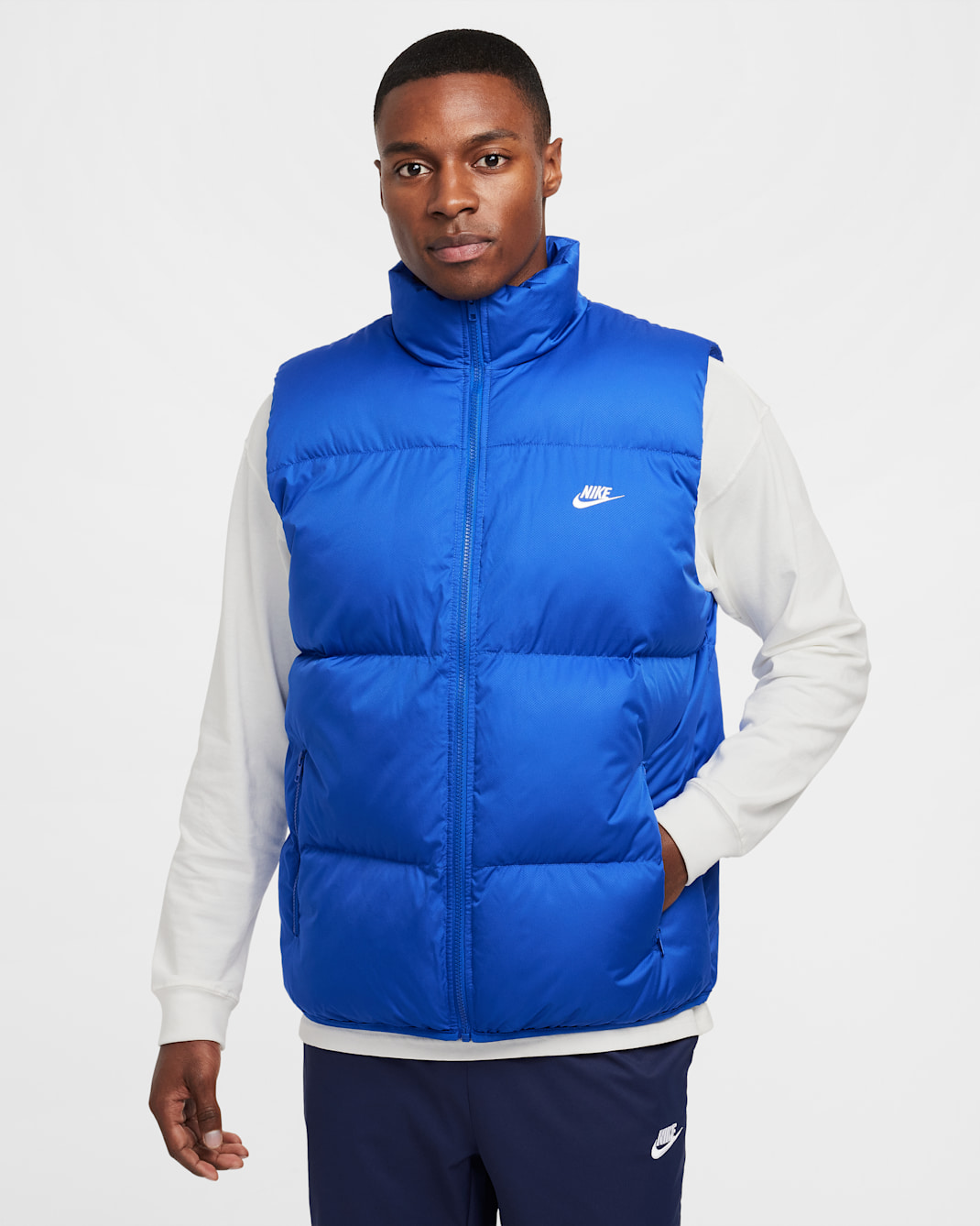 Nike Sportswear Club PrimaLoft® Men's Water-Repellent Puffer Vest - Game Royal/White
