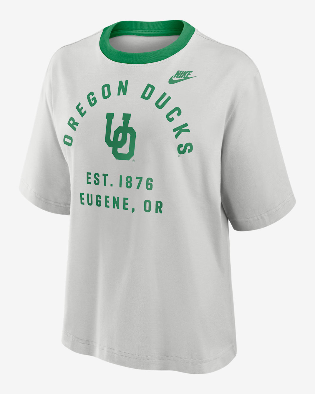 Oregon Legacy Arch Script Boxy Women's Nike College T-Shirt - Photon Dust