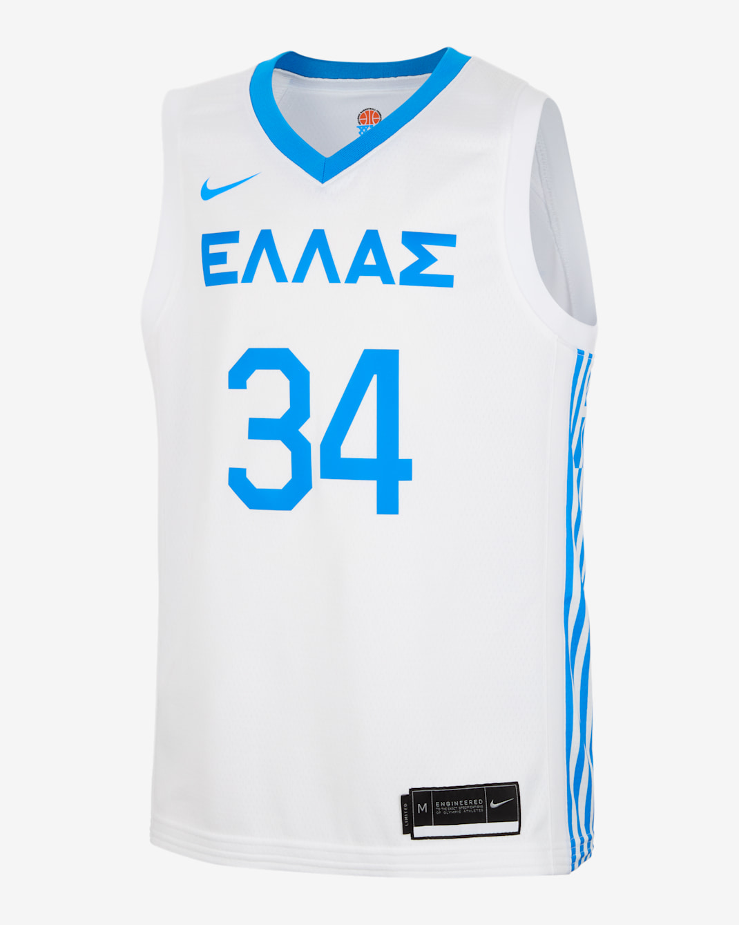 Giannis Antetokounmpo Greece Older Kids' Nike Basketball Jersey - White