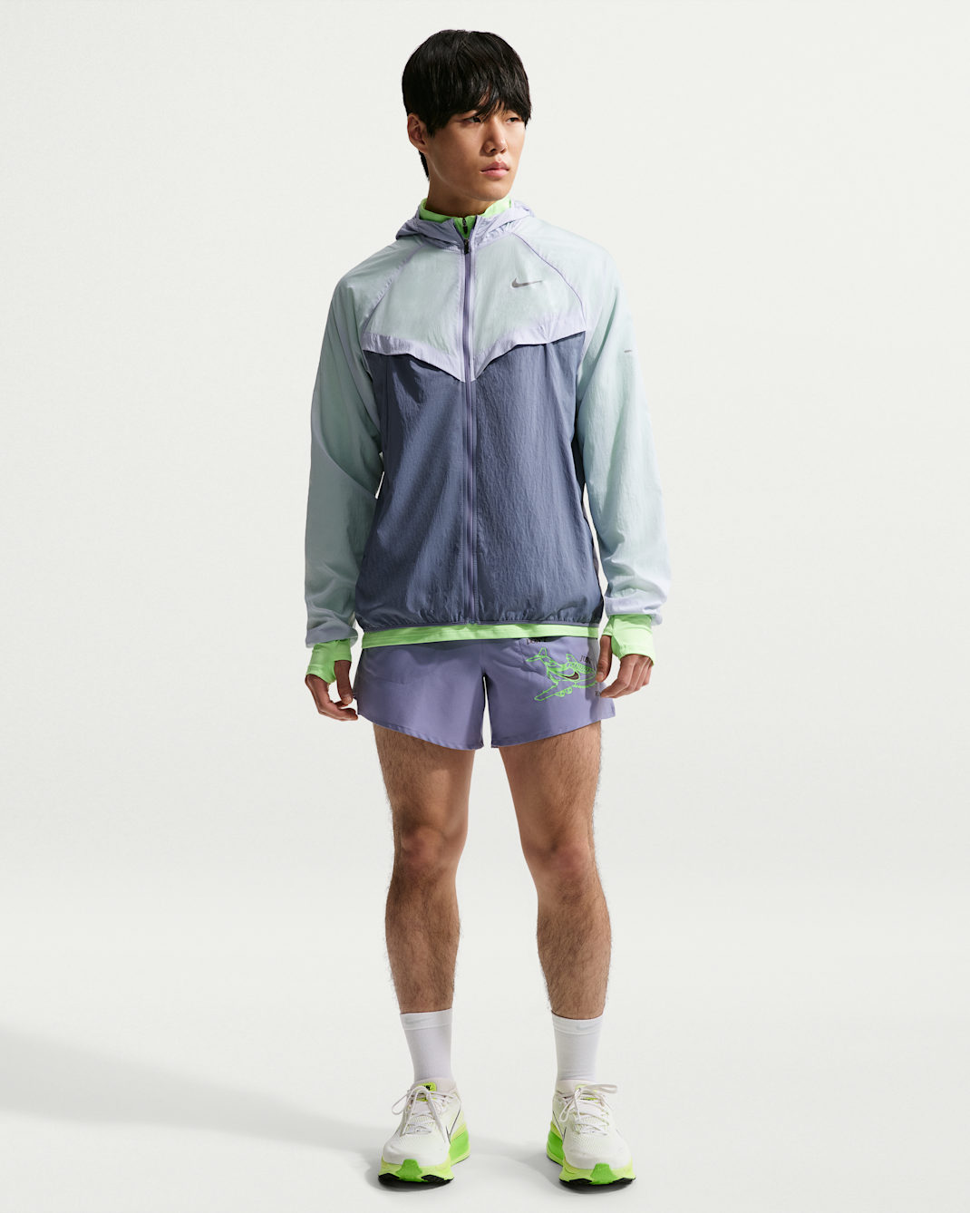 Nike Stride "Fly Nike" Men's Dri-FIT 12.5cm (approx.) Brief-Lined Running Shorts - Iron Purple/Black