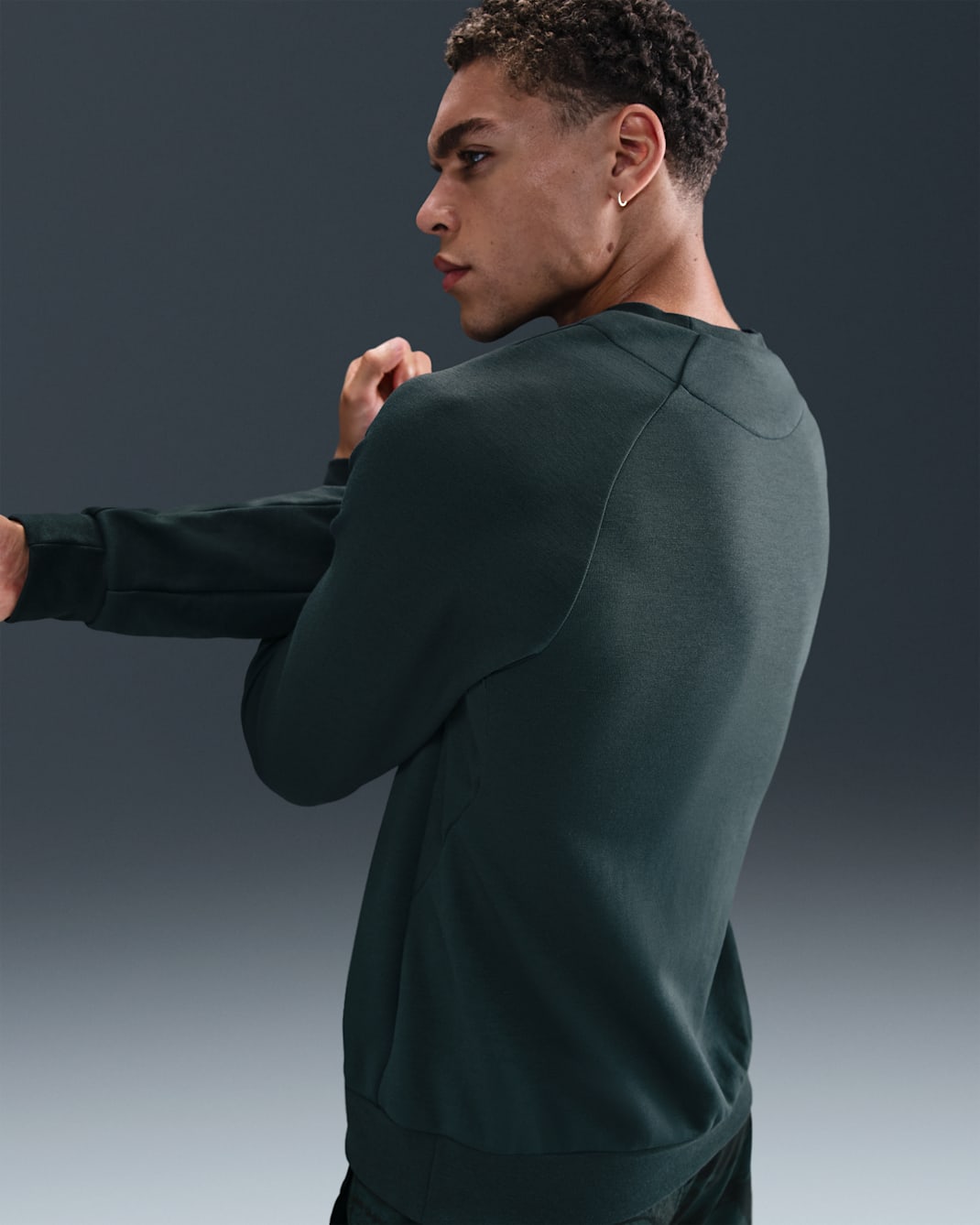 Camisola de gola redonda de desempenho Dri-FIT UV Nike Primary Fleece para homem - Seaweed/Seaweed