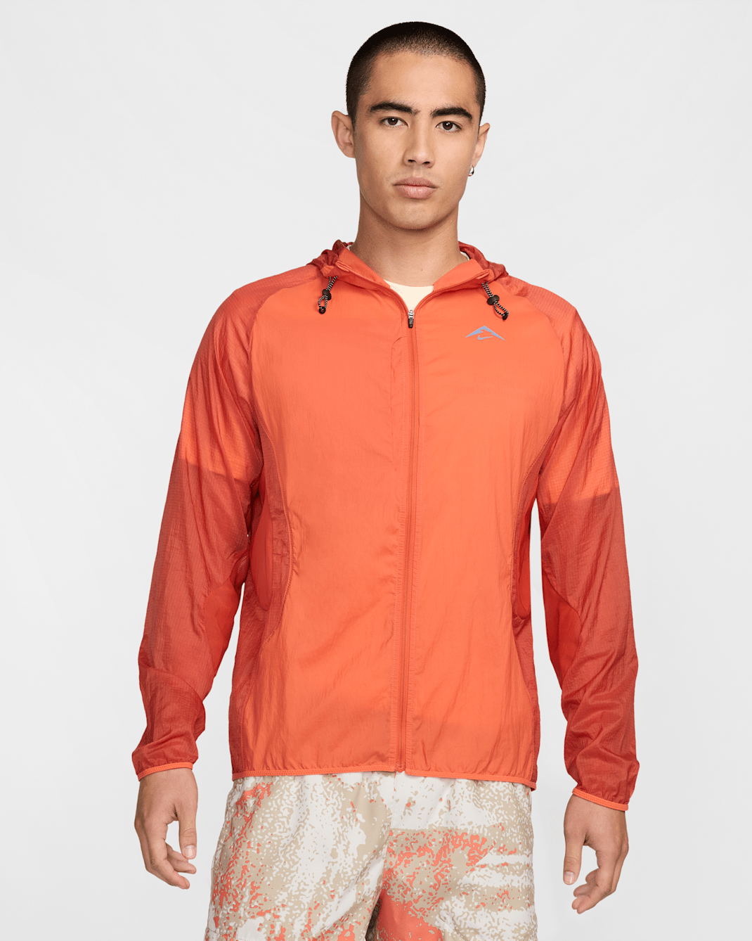 Nike Trail Aireez Men's Running Jacket - Vintage Coral/Dragon Red/Black