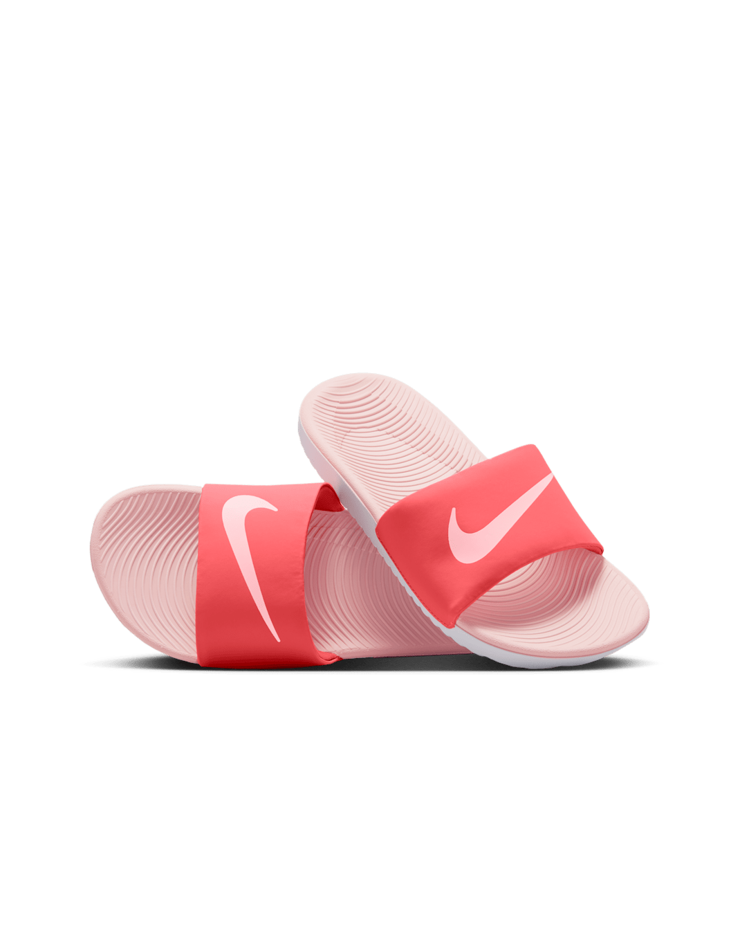 Nike Kawa Younger/Older Kids' Slides - Magic Ember/White/Echo Pink
