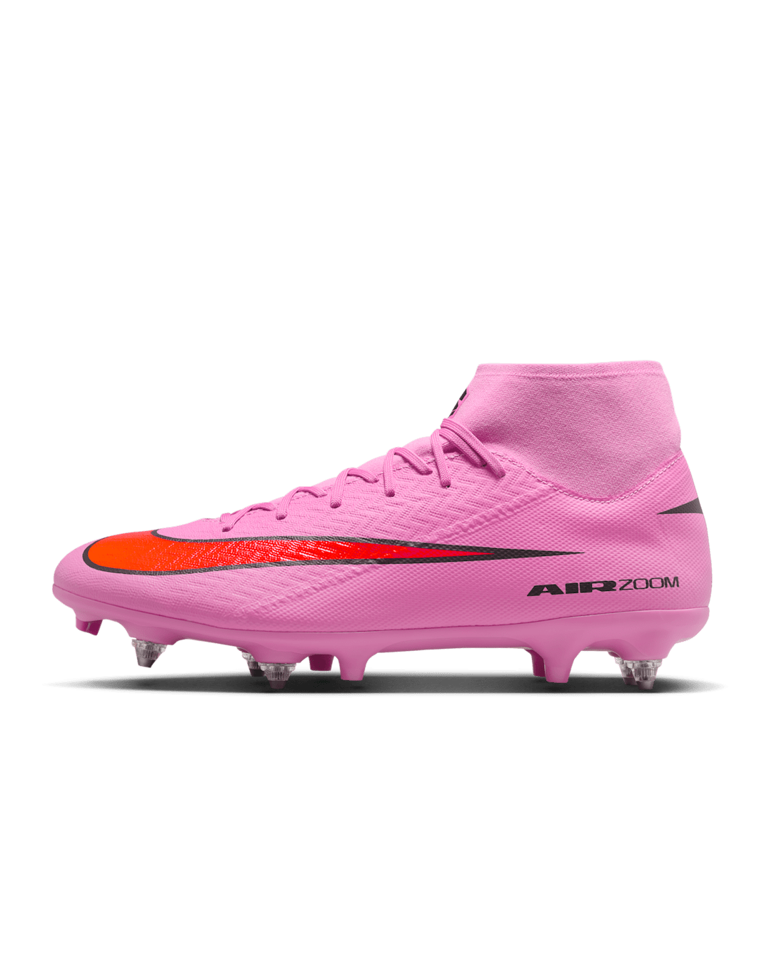 Nike Mercurial Superfly 10 Academy Soft-Ground High-Top Football Boot - Magic Flamingo/Total Crimson/Black