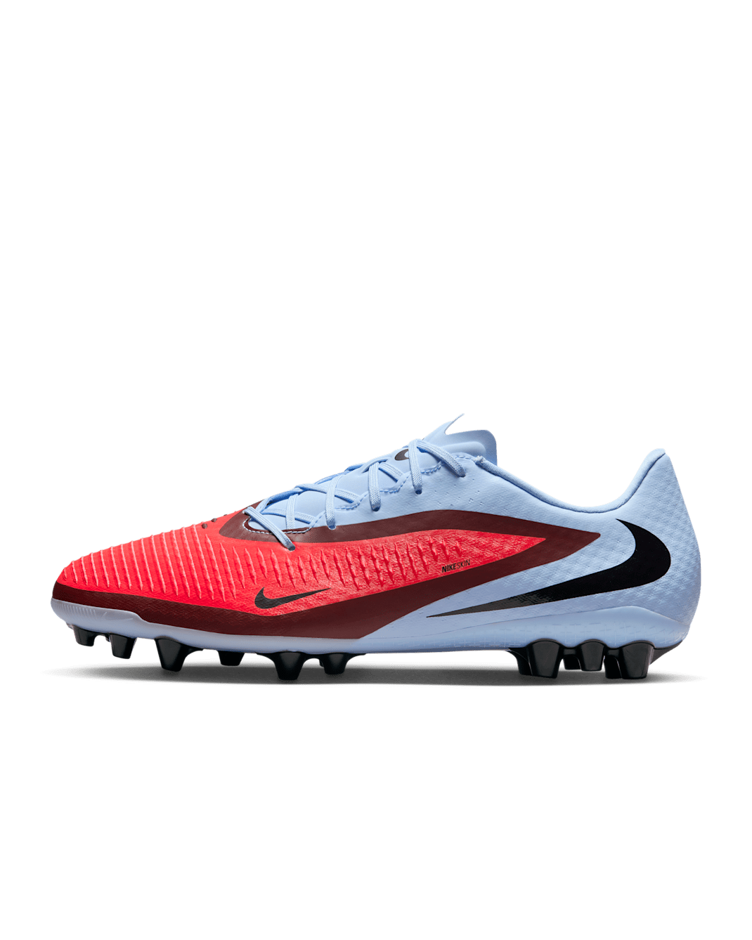 Nike Phantom 6 Low Academy Suni Çim Kramponu - Royal Tint/Siyah/Bright Crimson