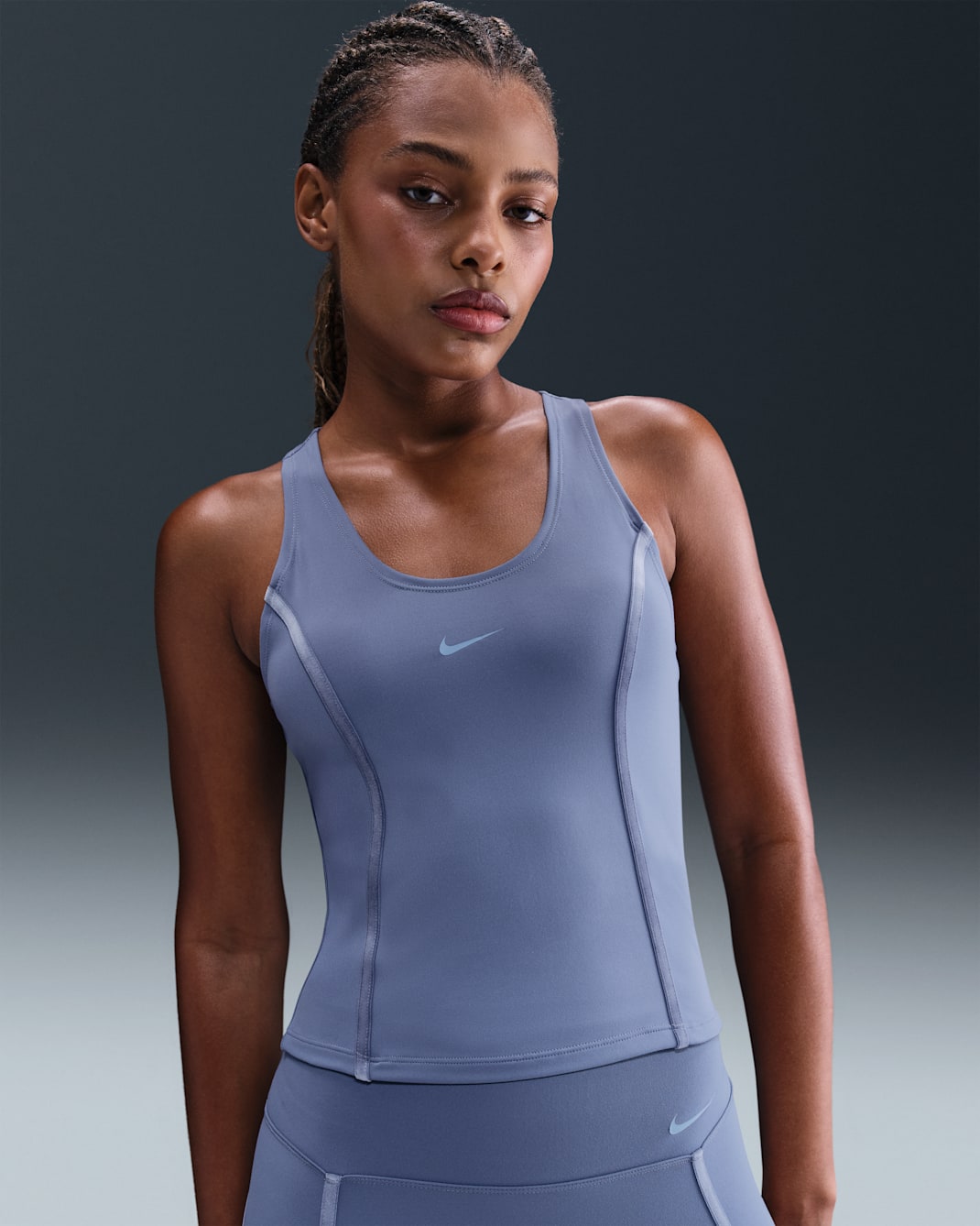 Camiseta de tirantes Dri-FIT para mujer Nike One Fitted - Índigo mundial/Azul de trabajo