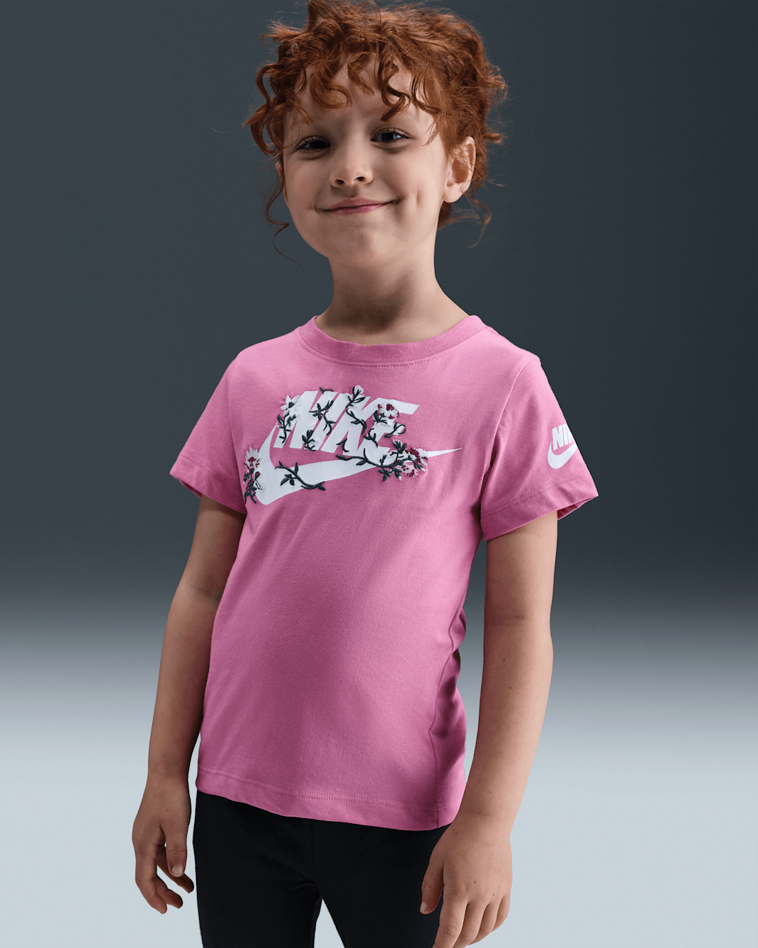 Nike Younger Kids' Floral Futura T-Shirt - Magic Flamingo