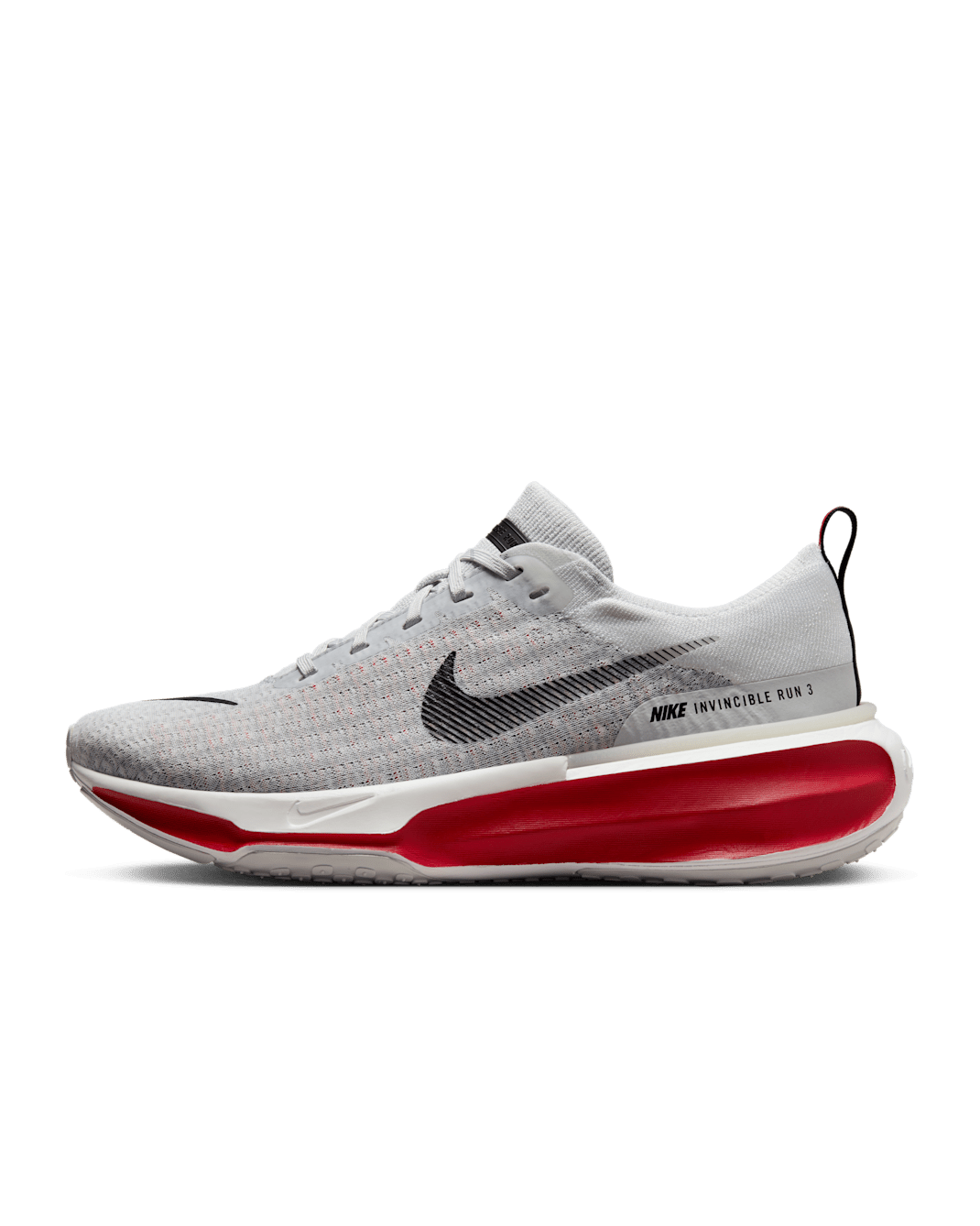 Nike Invincible 3 Men's Road Running Shoes - White/Fire Red/Cement Grey/Black