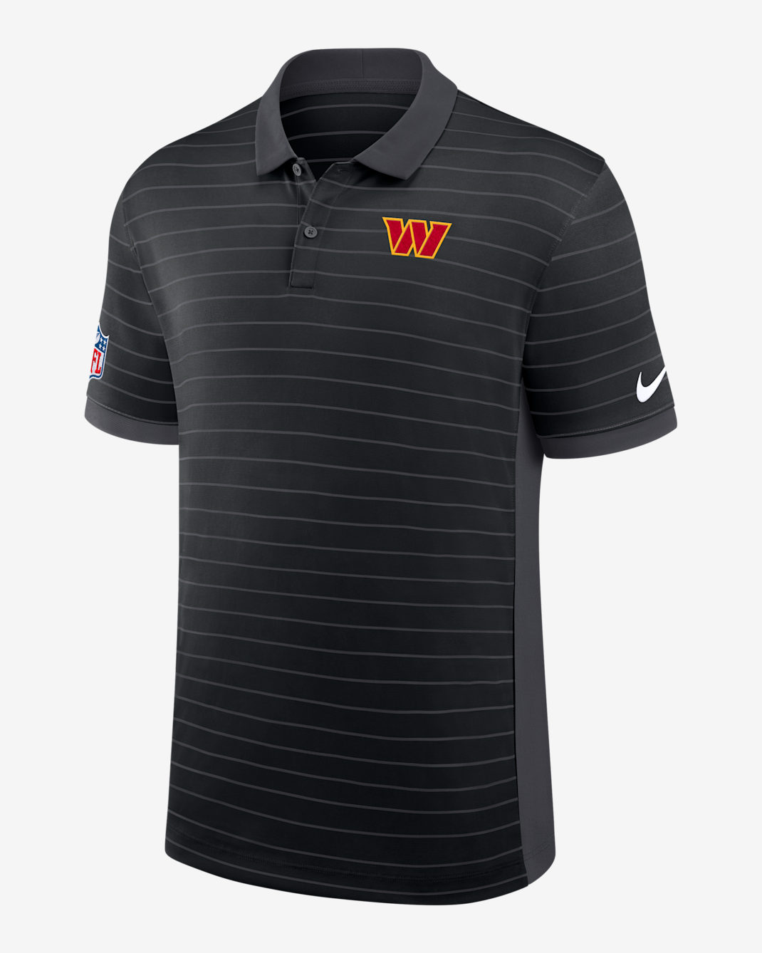 Polo Nike Dri-FIT de la NFL para hombre Washington Commanders Sideline Victory Stripe - Negro