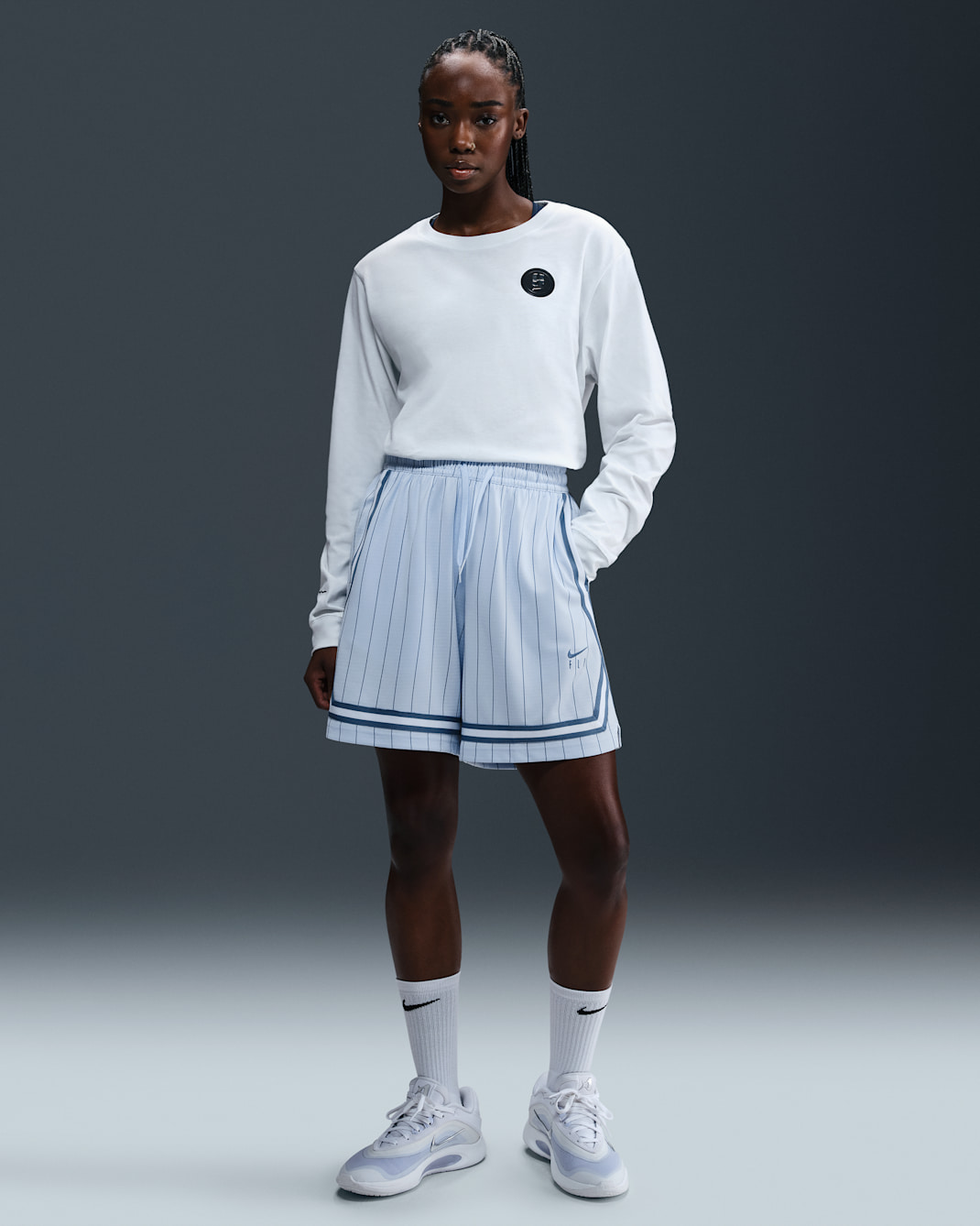 Nike Fly Crossover Women's Basketball Shorts - Blue Tint/Smokey Blue/Smokey Blue/Smokey Blue