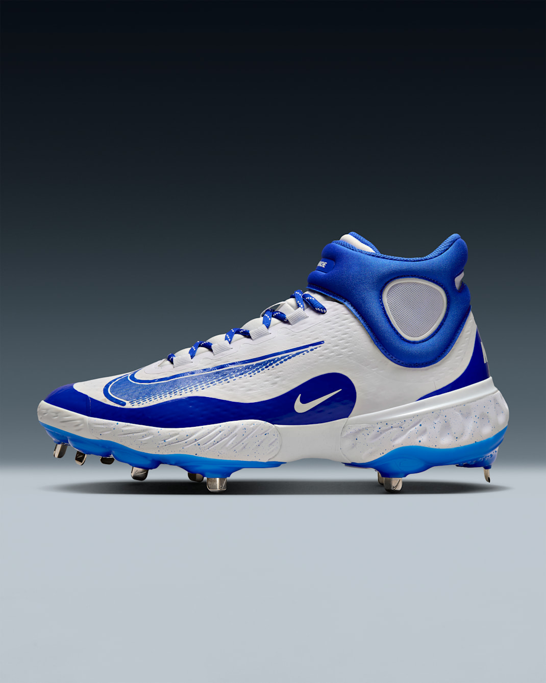 Calzado de béisbol para hombre Nike Alpha Huarache Elite 4 Mid - Blanco/Hiperroyal