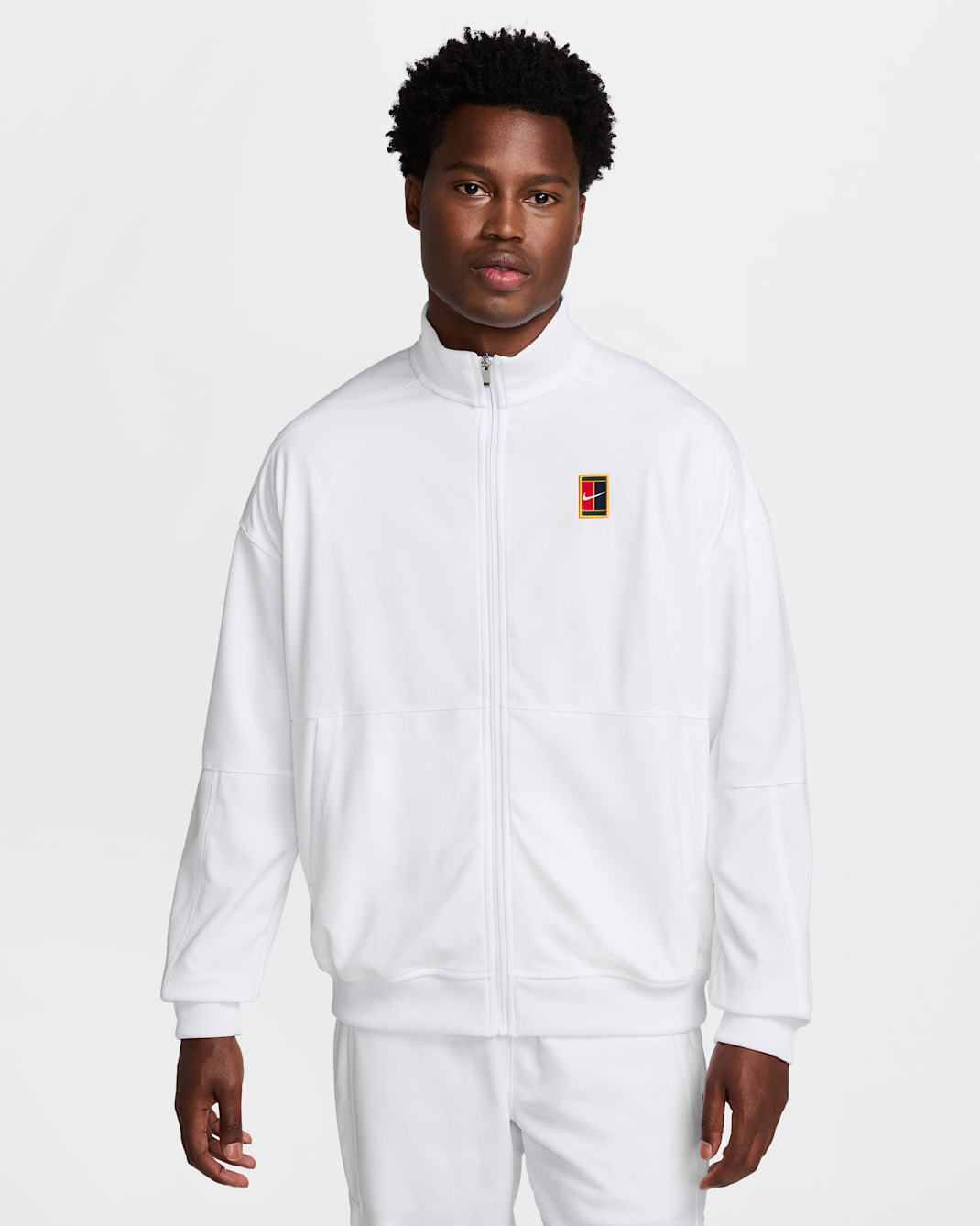 NikeCourt Heritage Herren-Tennisjacke - Weiß/Weiß