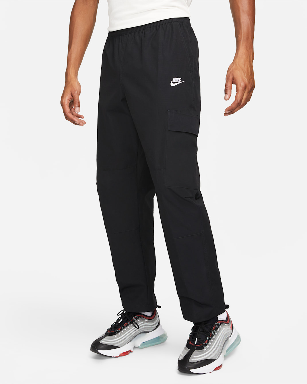 Pants cargo de tejido Woven para hombre Nike Club - Negro/Blanco