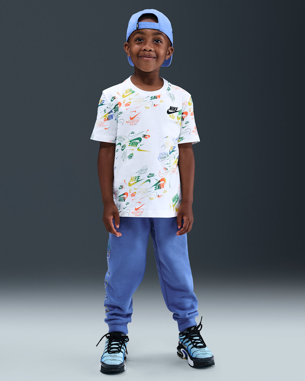 Nike Sportswear Little Kids' Reveal Printed Tee and Pants Set - Comet Blue
