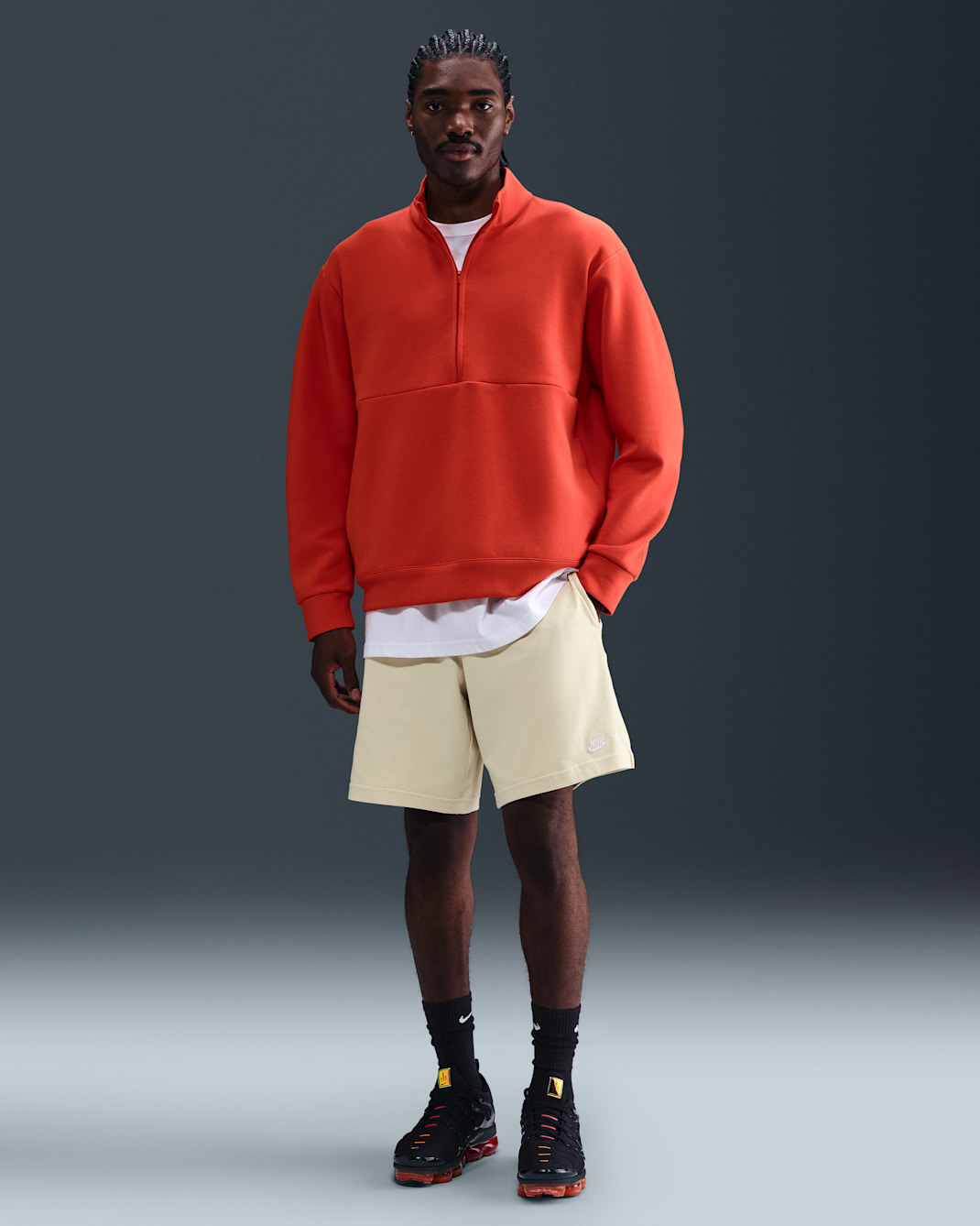 Shorts in maglia Nike Club – Uomo - Light Khaki/Bianco