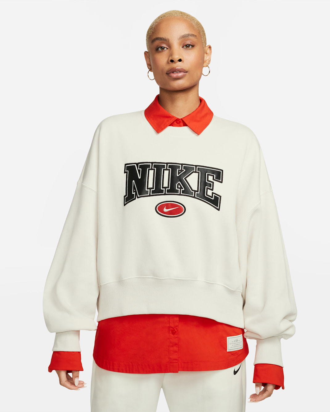 Sudadera de cuello redondo over-oversized de tejido Phoenix Fleece para mujer Nike Sportswear City Edition - Fantasma