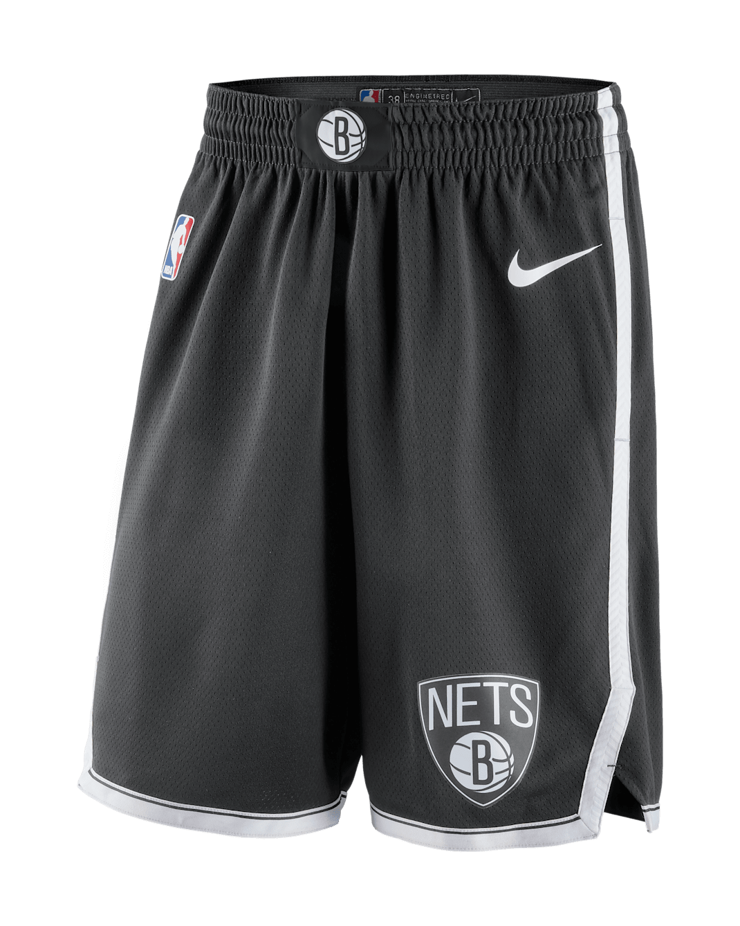 Brooklyn Nets Icon Edition Men's Nike NBA Swingman Shorts - Black/White